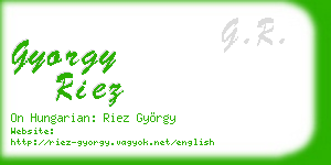 gyorgy riez business card